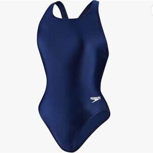 Speedo NWT Girls' Swimsuit Pro lt Super Pro Solid Navy Youth‎ Size 4/20